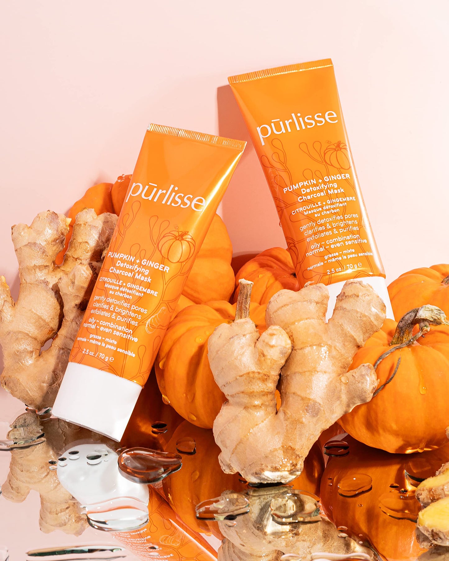 Purlisse Pumpkin and Ginger Detoxifying Charcoal Mask: Cruelty-free & clean, Paraben & Sulfate-free, Pumpkin repairs, Ginger soothes skin | 2.5oz Beauty & Personal Care p?rlisse