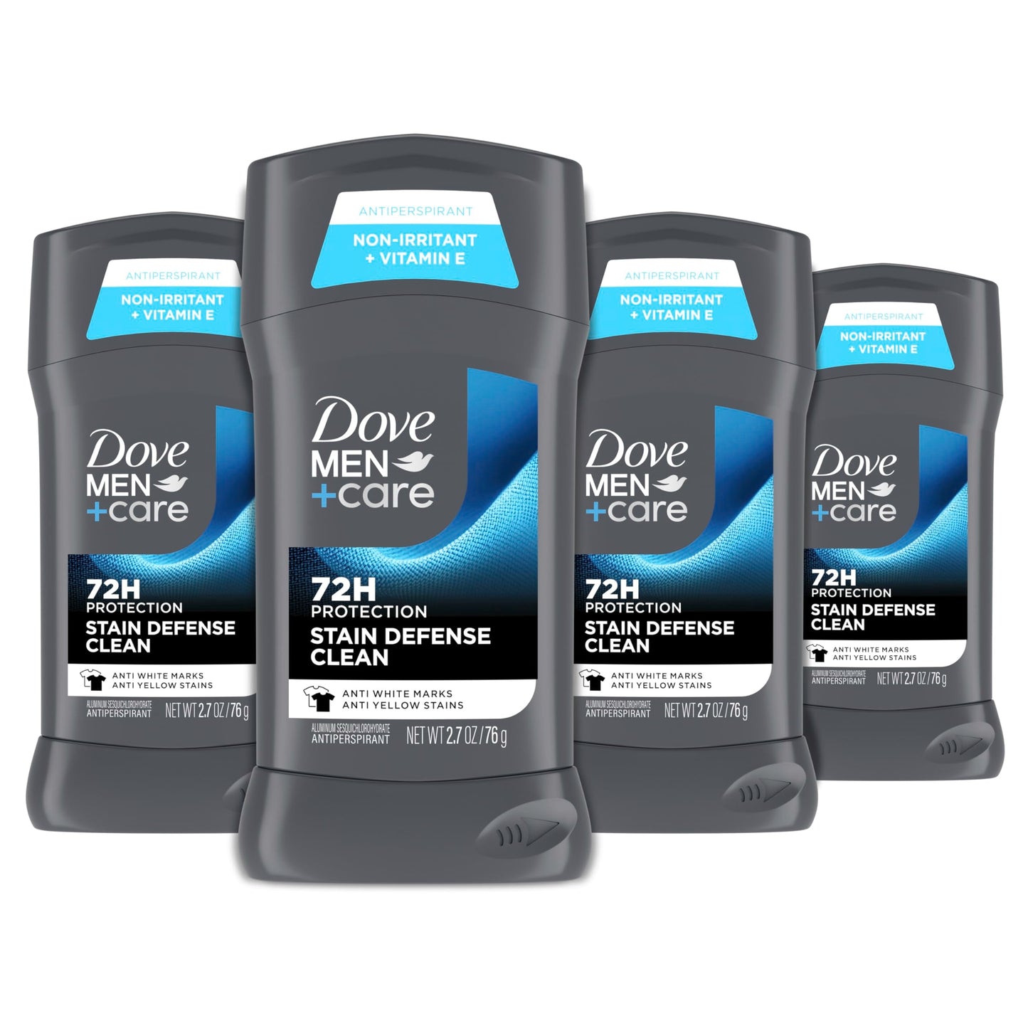 Dove Men+Care Deodorant Stick 4 Count Stain Defense Clean for Men, Anti-white Marks & Anti-yellow Stains with 72-hour Sweat and Odor Protection 2.7 oz Beauty and Personal Care DOVE MEN + CARE