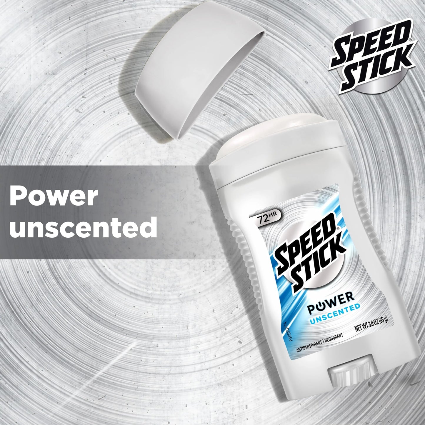 Speed Stick Power Antiperspirant Deodorant for Men, 72 HR Sweat & Odor Protection, Unscented, 3.0 oz Stick (4 Pack) Beauty and Personal Care Speed Stick