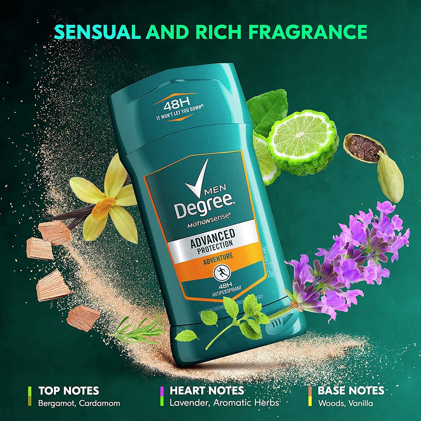 Degree Men Adventure Advanced Protection Antiperspirant Deodorant Stick, 2.7 oz (Pack of 18) Beauty and Personal Care Degree