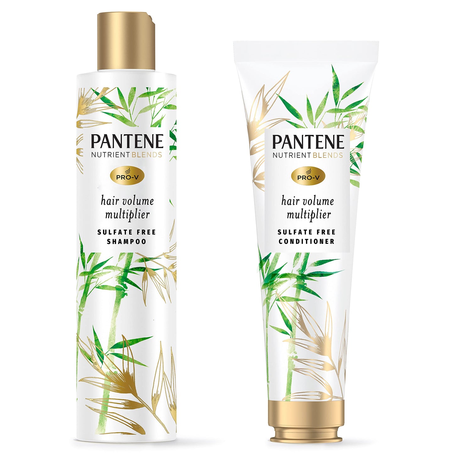 Pantene Sulfate Free Shampoo and Conditioner Set, Volumizing Shampoo and Conditioner for Fine or Flat hair with Bamboo, Safe for Color Treated Hair Beauty & Personal Care Pantene