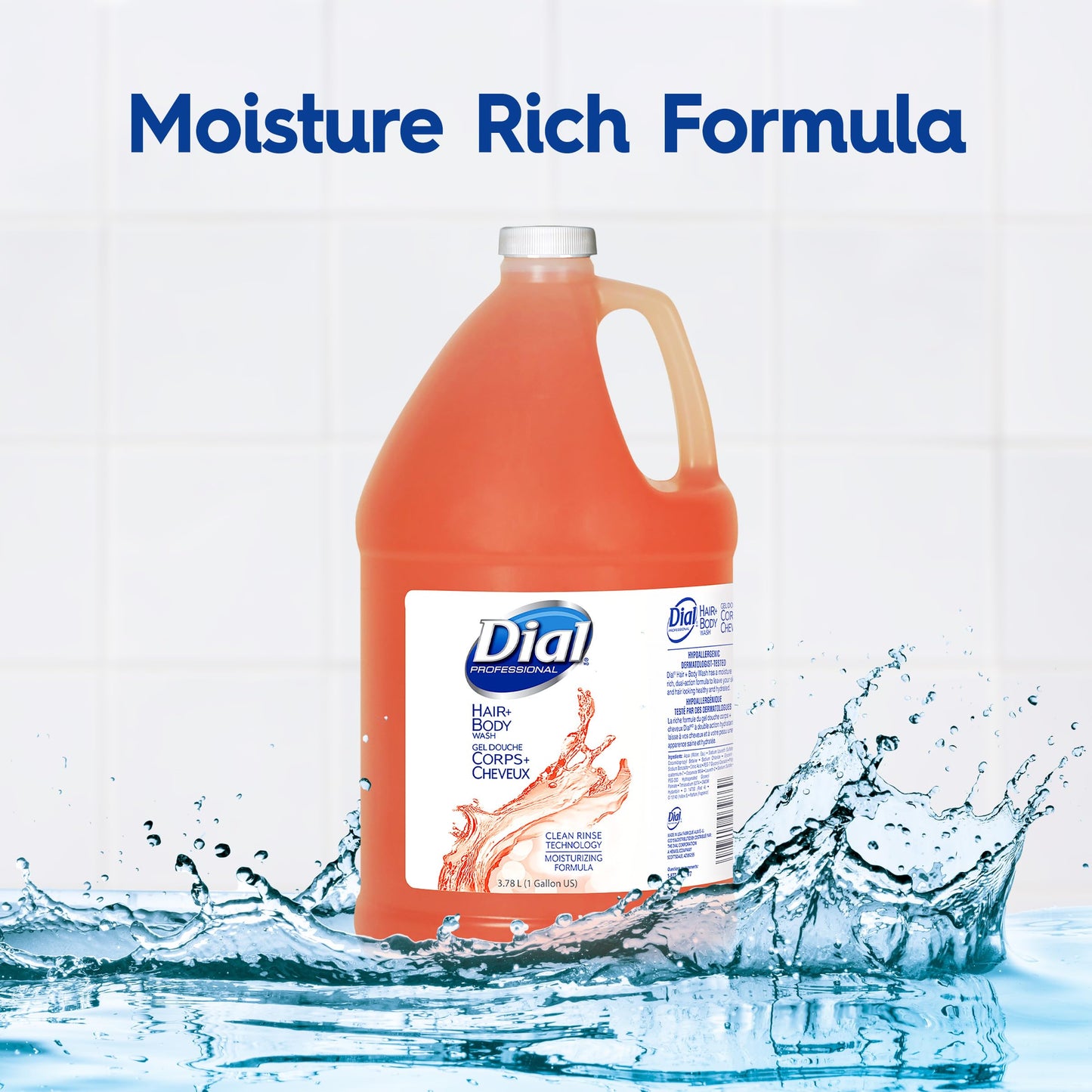 Dial Professional Hair Shampoo + Body Wash, 1 Gallon, 128 Fl Oz Beauty & Personal Care Dial