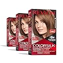Revlon Colorsilk Beautiful Color Permanent Hair Color, (OLD VERSION) 54 Light Golden Brown (Pack of 3) Beauty & Personal Care REVLON