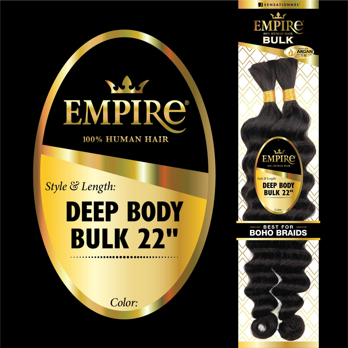 Sensationnel Empire Bulk Braiding-Deep Body,1 pack 22 inch, S27/613
