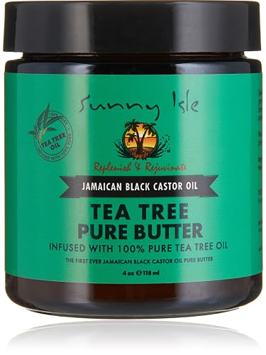 Sunny Isle Jamaican Black Castor Oil Pure Butter infused with Tea Tree Oil 4oz Beauty & Personal Care Sunny Isle