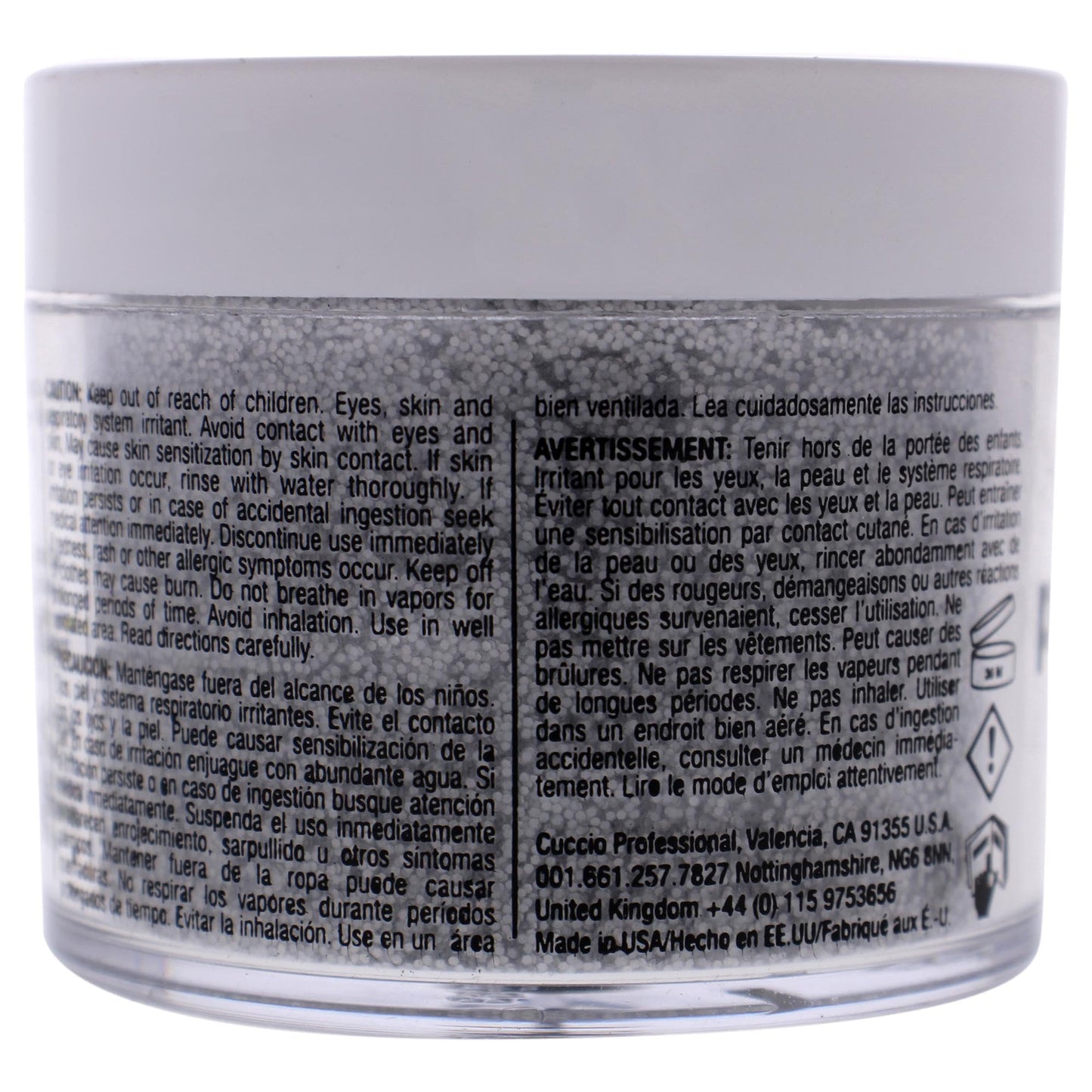 Pro Powder Polish Nail Colour Dip System - Deep Silver Glitter by Cuccio Colour for Women - 1.6 oz Nail Powder Beauty & Personal Care Cuccio