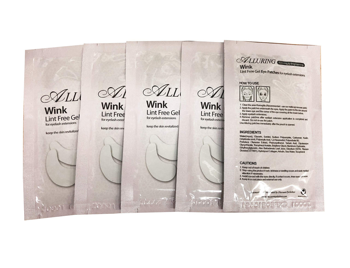 Eyelash Extension Alluring Wink Collagen Anti-Wrinkle Under Eye Pads Patches (50 Pairs)