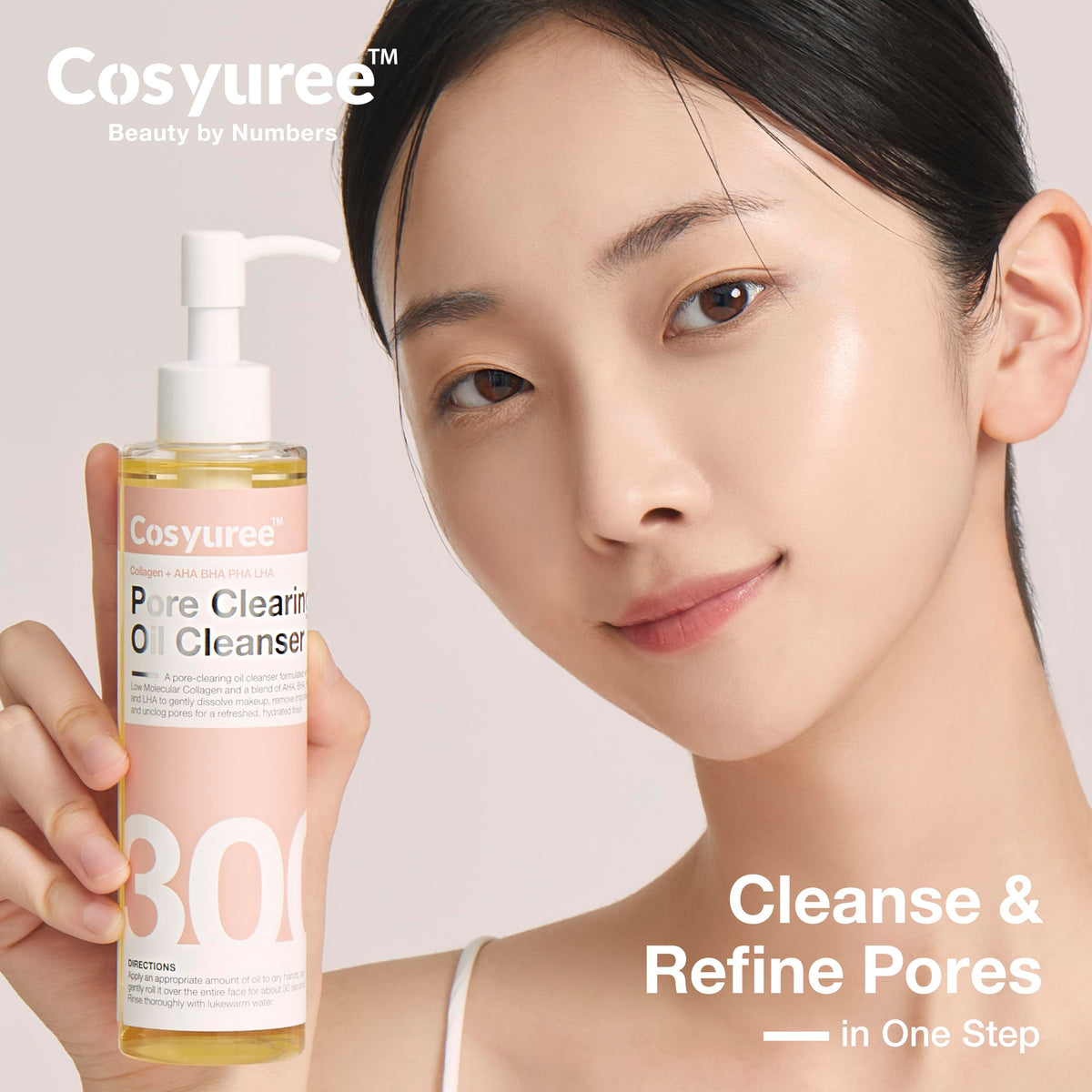 Cosyuree Collagen Pore Cleaning Oil Cleanser for Face by COSYUREE- AHA BHA PHA LHA Oil for Deep Cleansing, Face Cleansing, Hydration, and Makeup