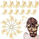 24 Pieces Halloween Butterfly Hair Clips Metal Butterfly Hair Clamps Metallic Hollow Butterfly Hairpins Clips Hair Accessories for Women Girls Beauty & Personal Care WILLBOND