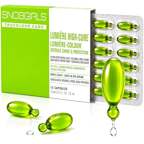 SNOB GIRLS Shine & Color Defense Hair Serum Capsules LUMIERE COLOUR. TruColour Care, Color Protection. Vegan Leave-In Serum for Gloss & Frizz Control Beauty & Personal Care SNOB GIRLS
