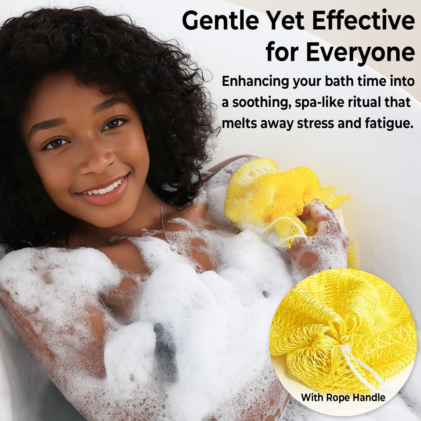 African Net Sponge Authentic - 2 Pieces Exfoliating Body Scrubber Bath Sponge York&Slate - Back Scrubber Washcloth for Shower - Real African Scrub Beauty and Personal Care RelaxScene