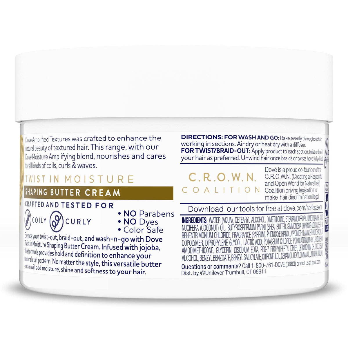 Dove, Amplified Textures, Shaping Butter Cream, 10.5 oz (297 g) Beauty & Personal Care Dove