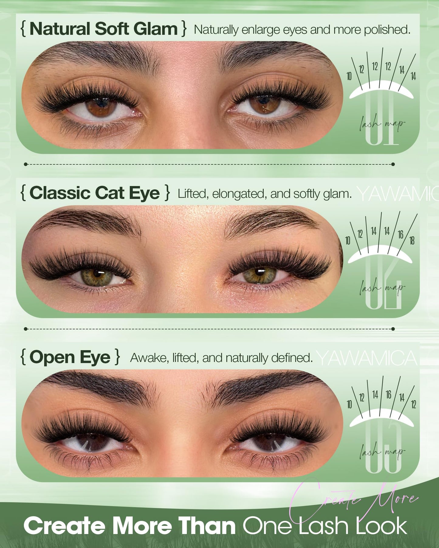 Yawamica Fluffy Lash Clusters Wispy Volume Cluster Eyelash Extensions Beauty and Personal Care Yawamica