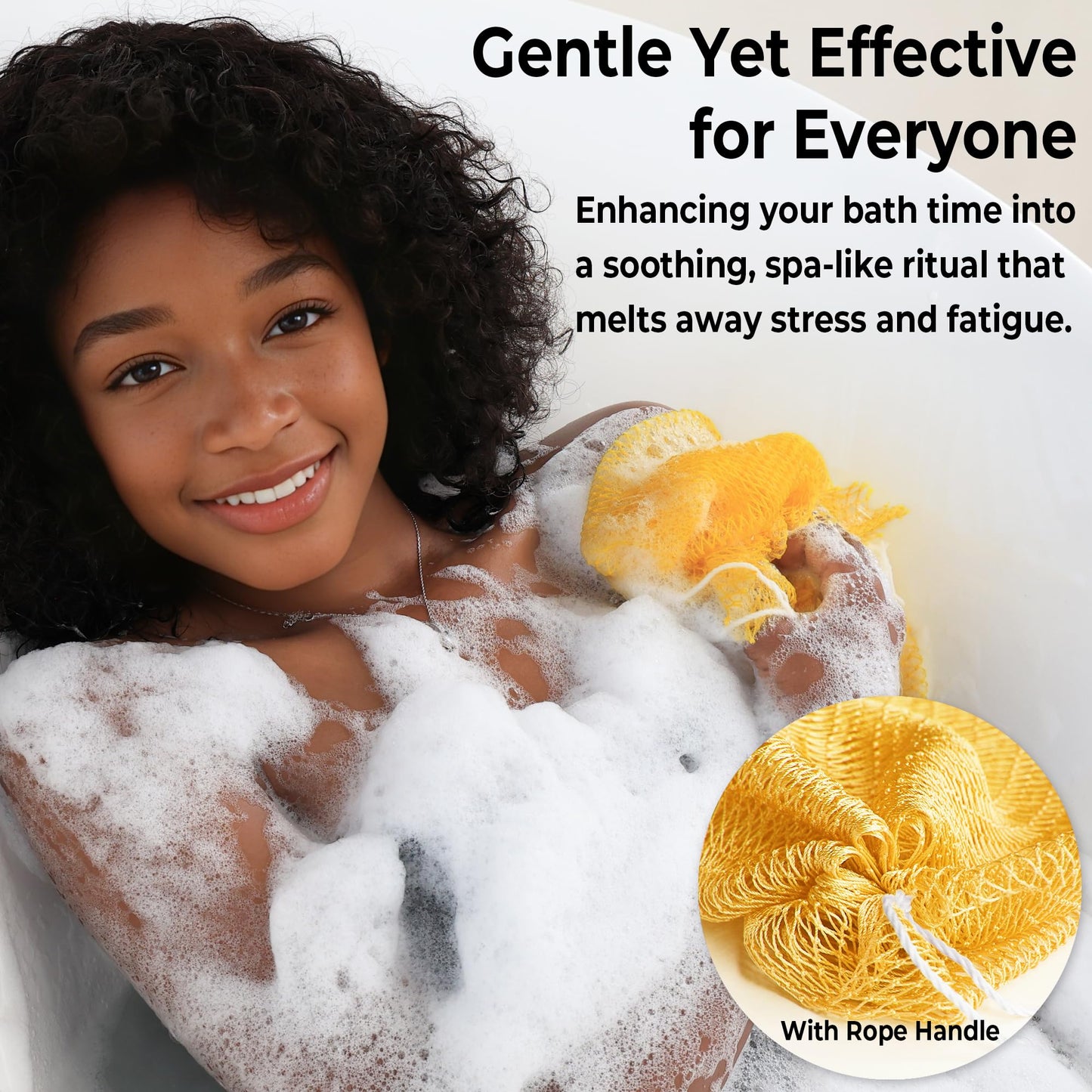 African Net Sponge Authentic - Exfoliating Back Scrub Bath Sponge with Knots - Afro Scrub Body Scrubber Exfoliator Washcloth - African Body Care Daily Beauty and Personal Care RelaxScene