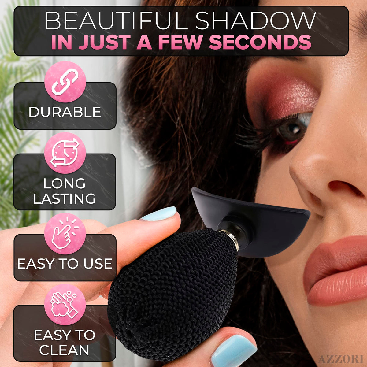 Eyeshadow Stamp - Winged Eyeliner Stamp for Quick Eye Looks, Eye Liner Stencil Tool with Soft Silicone Edge for Smooth Crease - Reusable Eyeshadow Beauty & Personal Care AZZORI