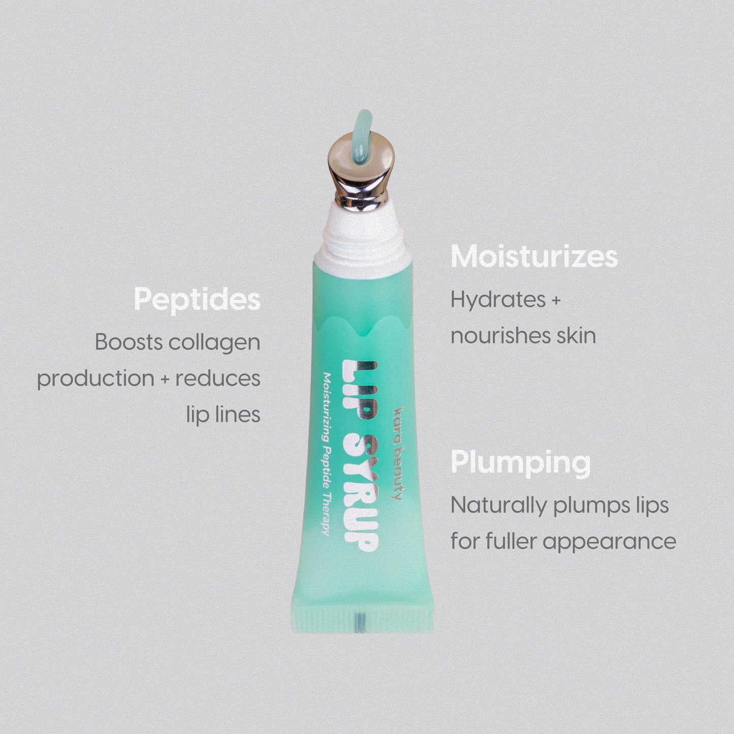 Kara Beauty Lip Syrup Moisturizing Peptide Therapy, Hydrating Gloss with Peptides & Shea Butter for Soft, Plump Lips, Nourishing Lip Care, Plumper Beauty and Personal Care Kara Beauty