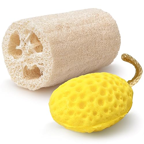 Serenelife Loofah and Sponge - Exfoliating Scrubber for Body Care in Bath Spa Shower, Remove Dead Skin, Great for Bathing and Scrubbing, Bathroom Beauty & Personal Care SereneLife