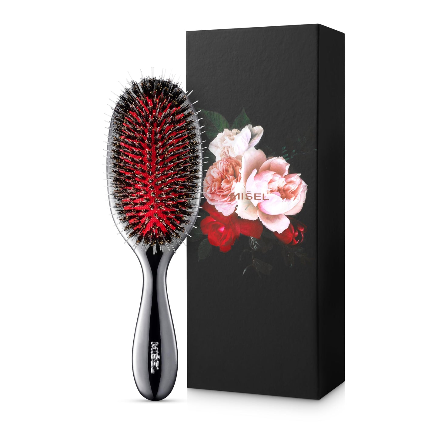 MISEL Professional Boar Bristle Hair Brush for Women and Men | Detangles All Natural Hair Types and Extensions | Reduces Breakage | Great for Wavy Beauty & Personal Care MIŠEL