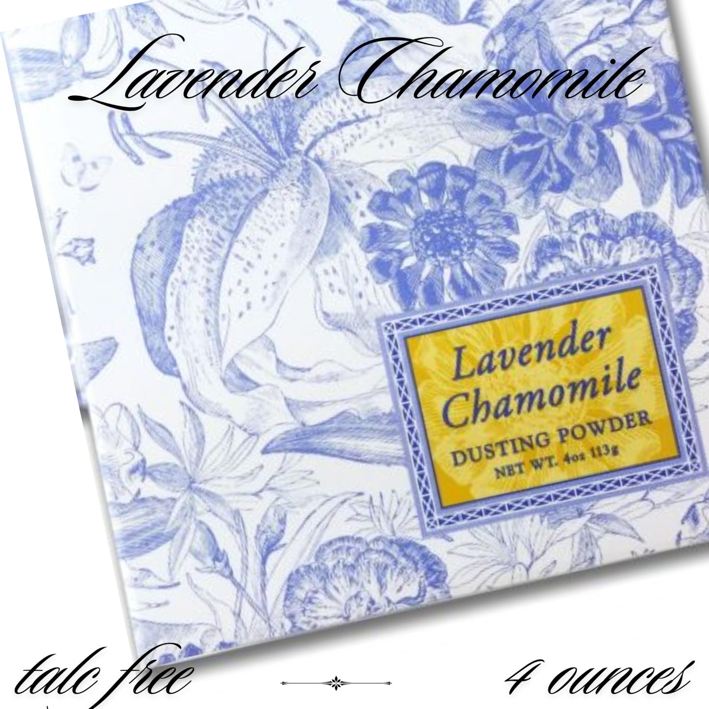 Greenwich Bay Trading Company Lavender Chamomile Dusting Powder - 4 oz, Gentle Talc-Free Body Powder with Soothing Lavender & Chamomile, Ideal for All Beauty & Personal Care Greenwich Bay Trading Company