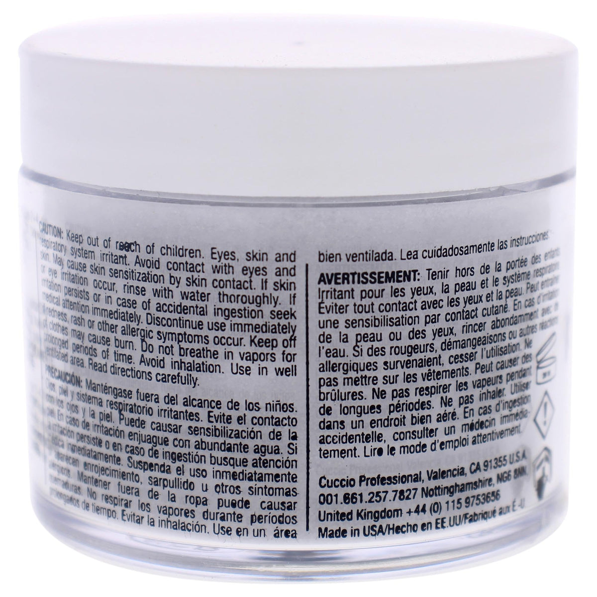 Cuccio Pro Powder Polish Dip- Platinum Silver Glitter- Nail Lacquer for Manicures & Pedicures, Easy & Fast Application/Removal- No LED/UV Light