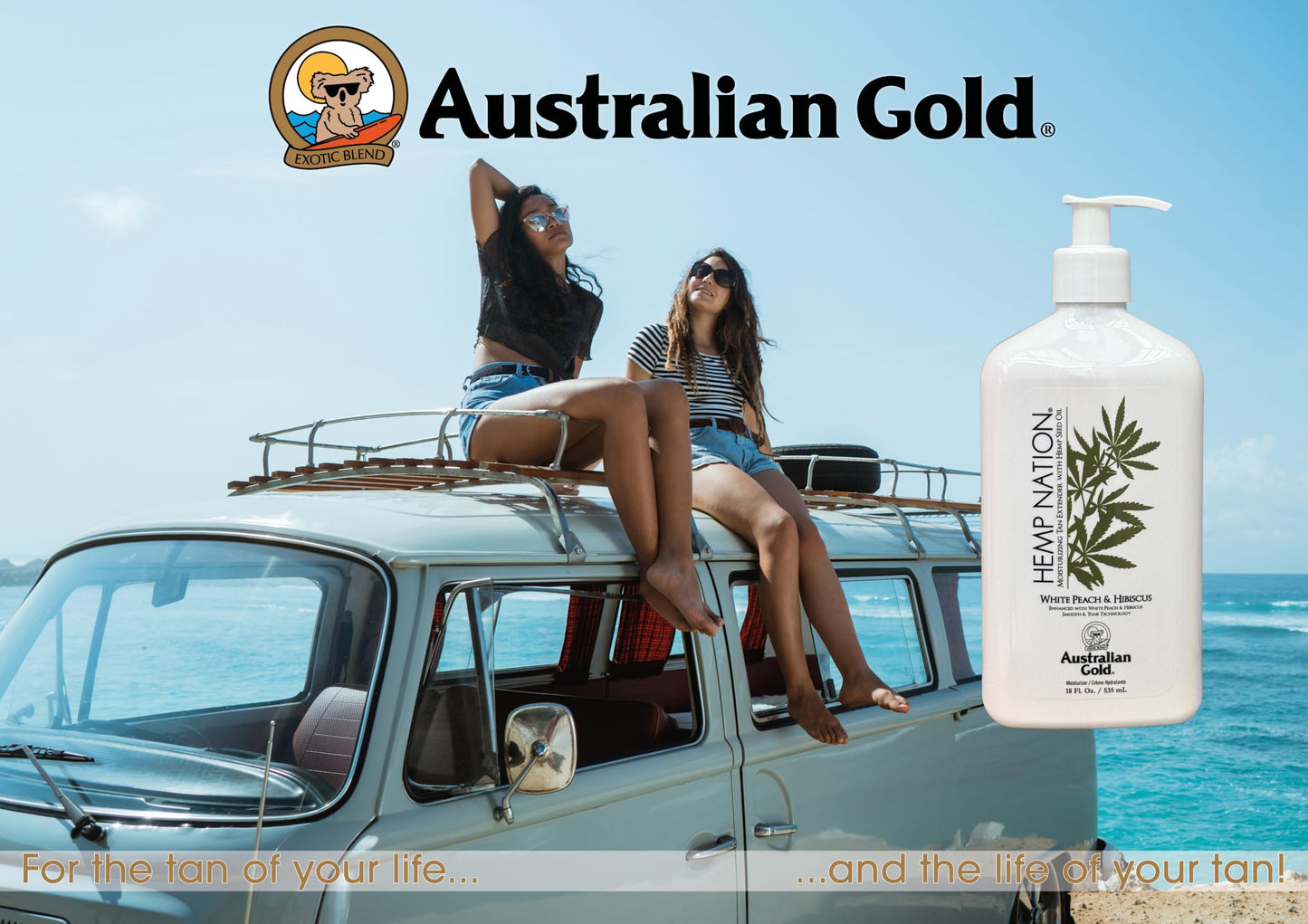 Hemp Nation White Peach Hibiscus Moisturizing Tan Extender 18 oz Beauty & Personal Care Hemp Nation