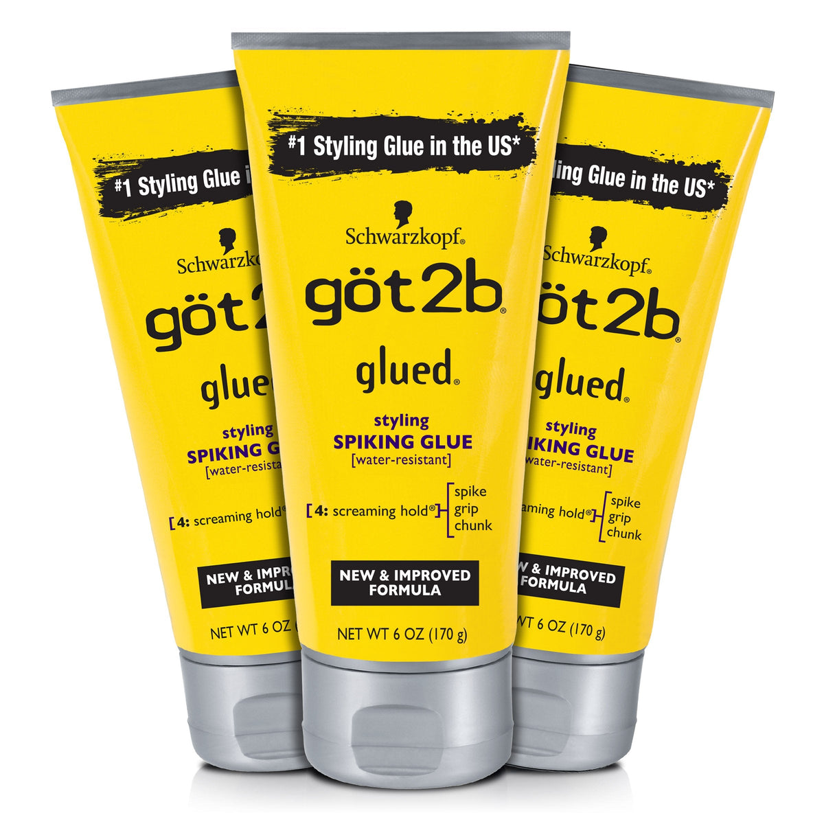 Got2b Glued Styling Spiking Hair Gel, 6 oz (Count of 3) Beauty & Personal Care Got2B