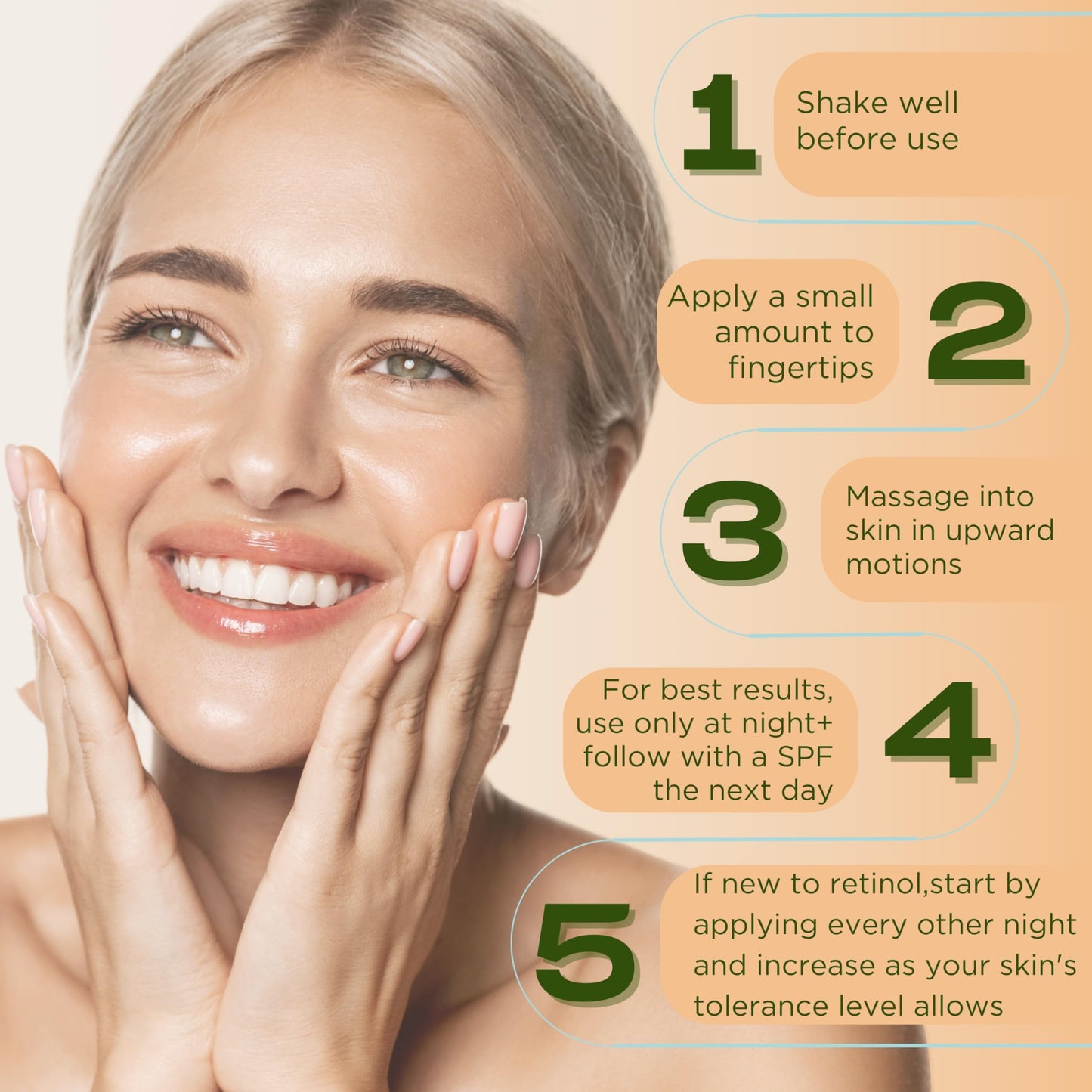 InstaNatural Retinol Serum for Face with Niacinamide, Vitamin C, and Hyaluronic Acid, Anti Aging for Firmer Skin, Lines & Wrinkles & Brightening Serum Beauty & Personal Care InstaNatural