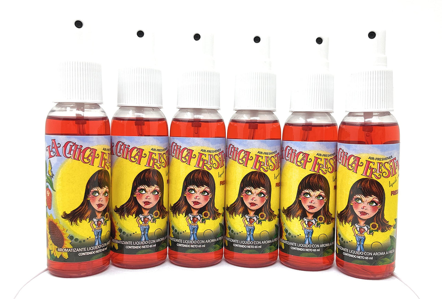 6 PACK 65 ML La Chica Fresita Spray Aromatizante Liquido Fresa Perfume Aromatizante de Fresa (6 pack) Beauty & Personal Care AOSI