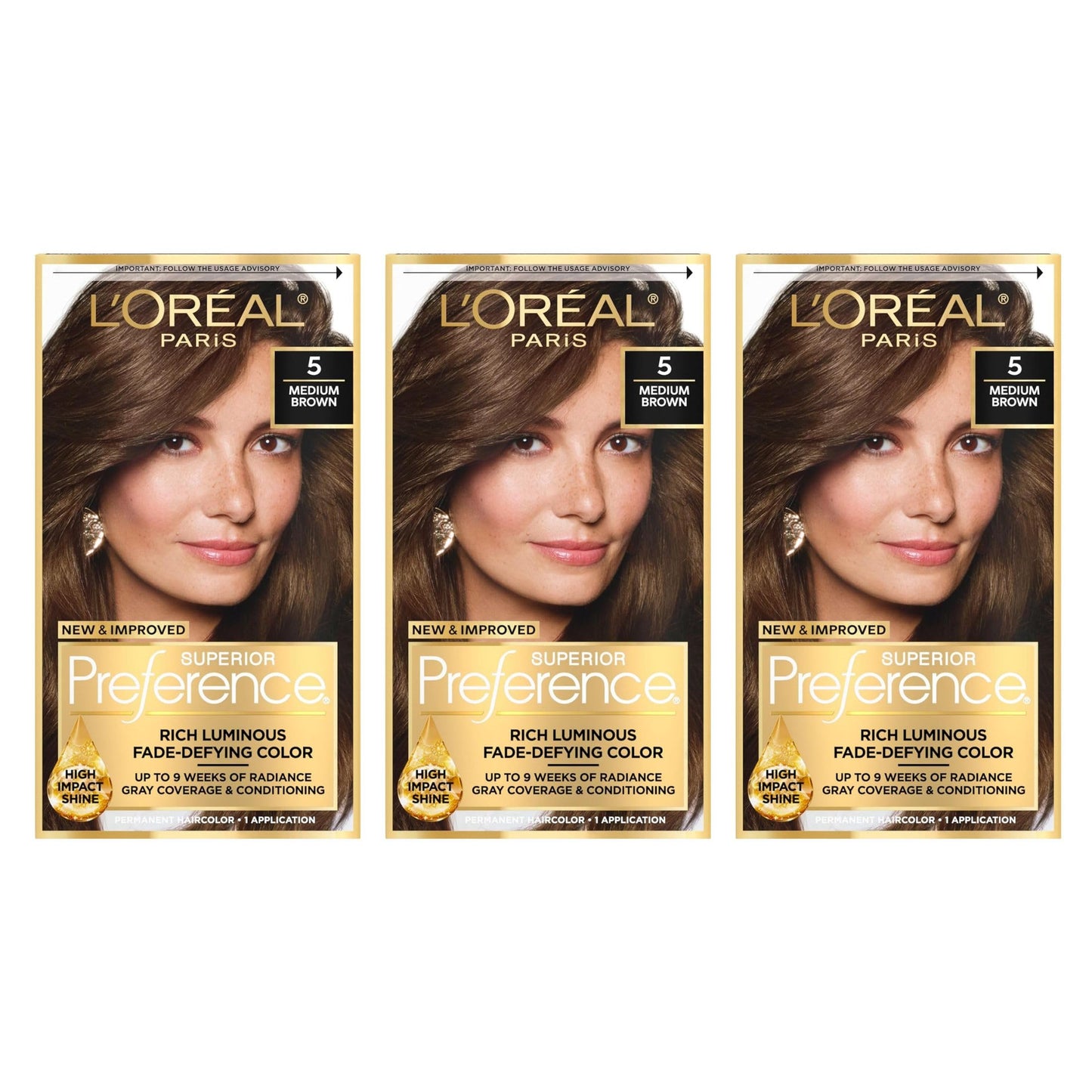 L’Oreal ParisSuperior Preference Permanent Hair Color, 5 Medium Brown 1 ea Beauty & Personal Care L'Oreal Paris