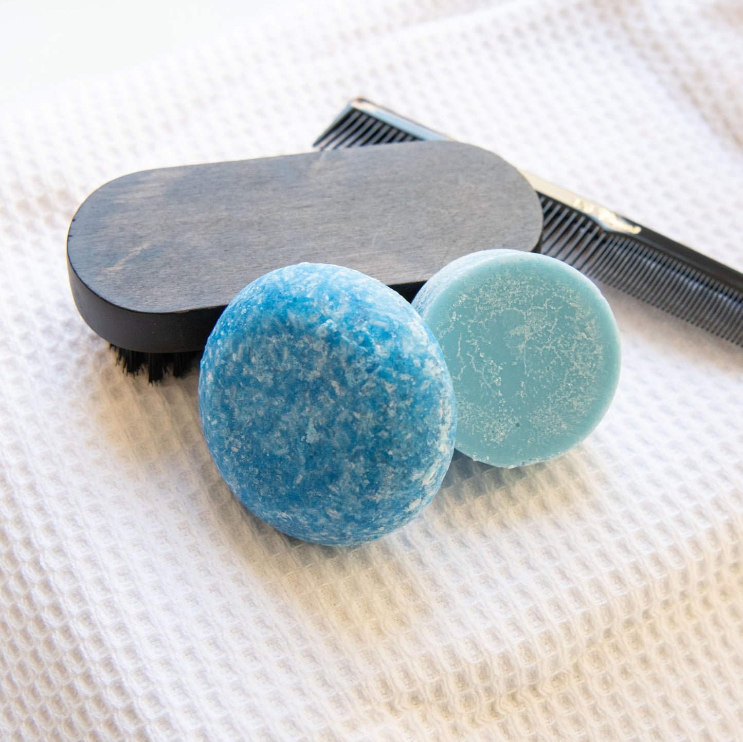 Redeem Soap Company Blue Musk Shampoo & Conditioner Bar Set - Made in USA - 3oz Shampoo + 1oz Conditioner - Zero Waste, Plastic-Free, SLS-Free Beauty & Personal Care Redeem Soap Company