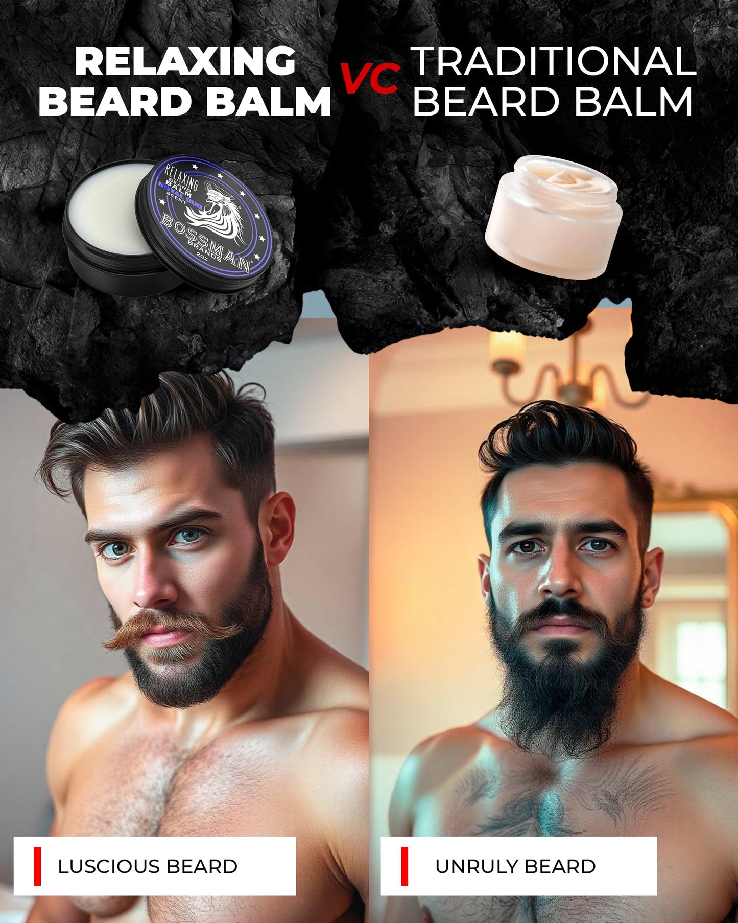 Bossman Beard Balm Variety Pack - Beard Grooming, Growth and Care Kit - Softener and Moisturizer - All 6 Scents Beauty & Personal Care Bossman