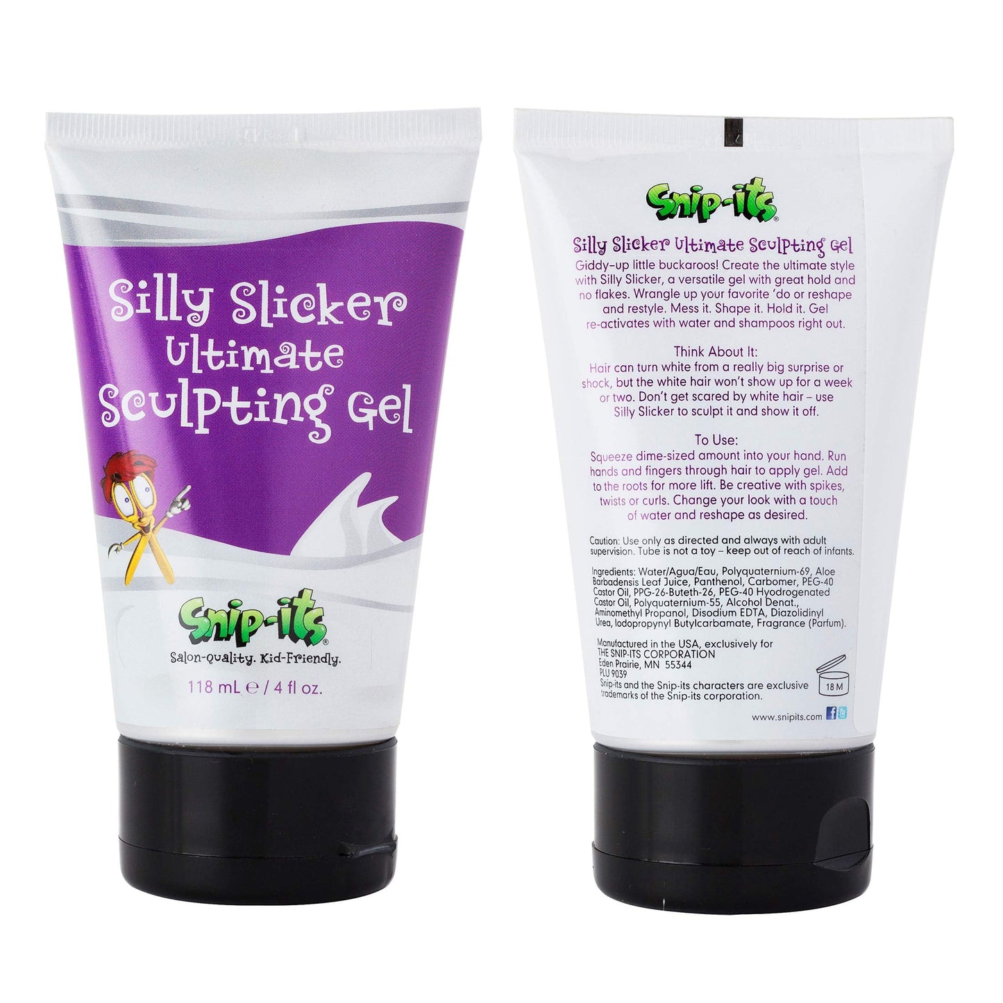 Snip-its Silly Slicker Kids Hair Gel 4oz | Medium-Strong Hold Hair Styling Gel for Boys - Fresh Smell and No Flaking All Natural Hair Gel Made in USA Beauty & Personal Care Snip-its