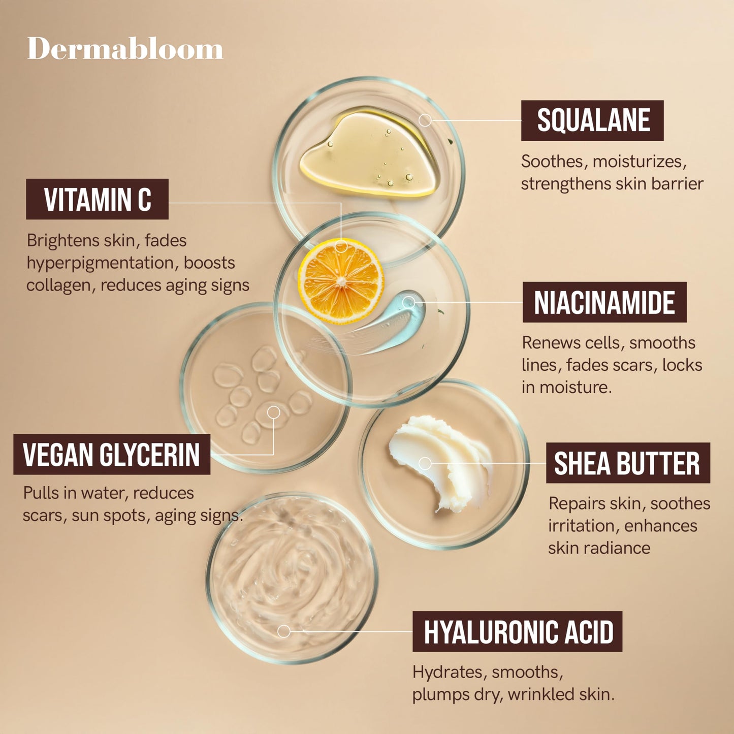Dermabloom Vitamin C Face Roller Cream - Brightens, Firms, Hydrates For Puffy Skin & Uneven Skin Tone - Dermatologist Tested, Anti-Aging, Korean Skin Beauty & Personal Care Dermabloom