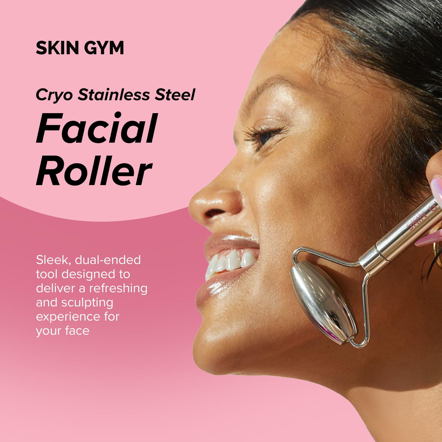 Skin Gym Face Roller for Wrinkles and Lifting - Anti-Aging Face Massager Skin Care Beauty Tool - Boost Radiance, Rejuvenate Skin, Sculpt, Lift Beauty & Personal Care SKIN GYM