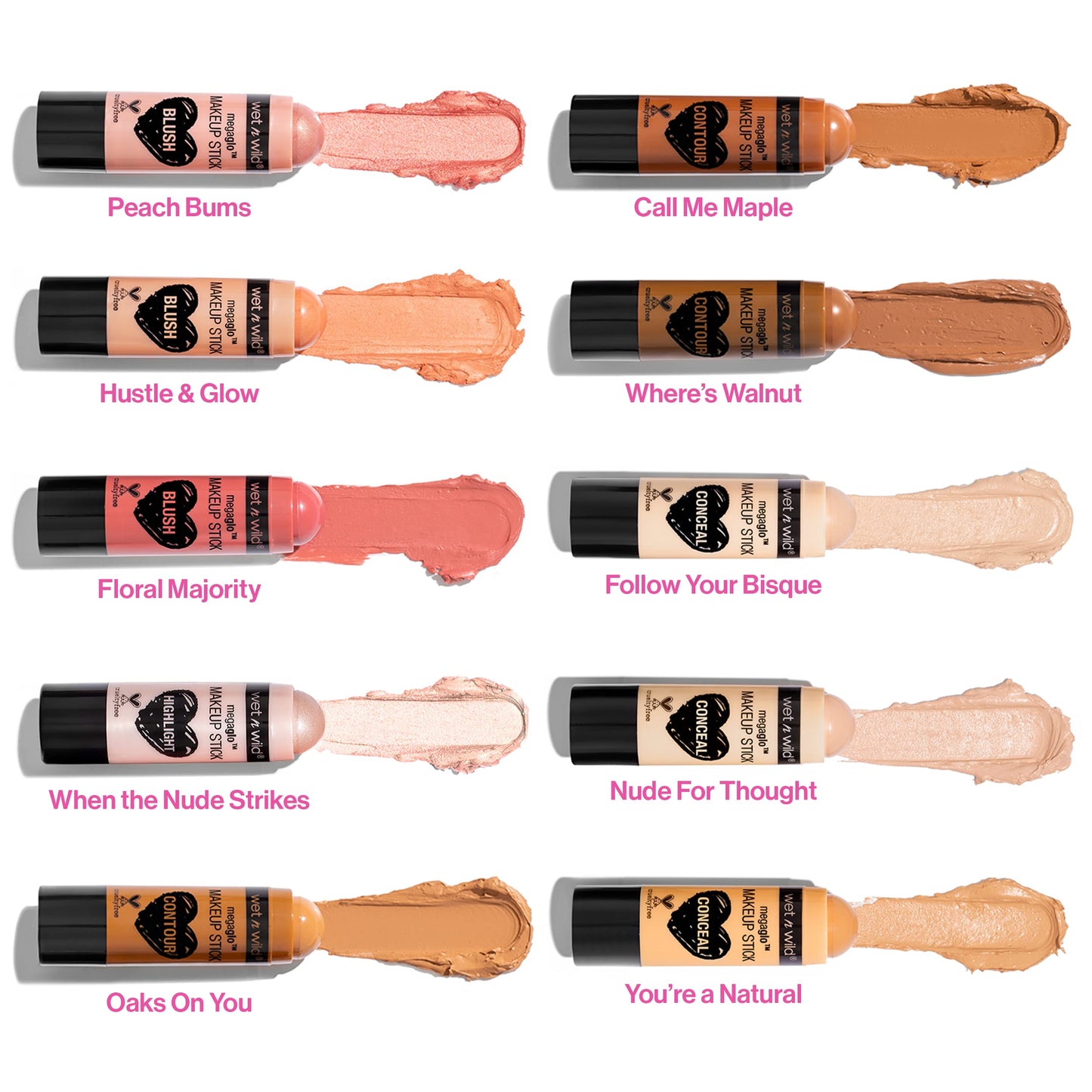 wet n wild MegaGlo Makeup Stick, Buildable Color, Versatile Use, Cruelty-Free & Vegan - Where's Walnut? Beauty and Personal Care wet n wild