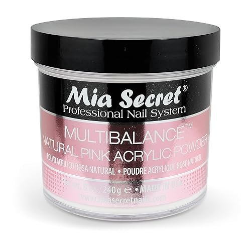Mia Secret Multibalance Natural Pink Acrylic Nail Powder 8oz Beauty & Personal Care Mia Secret
