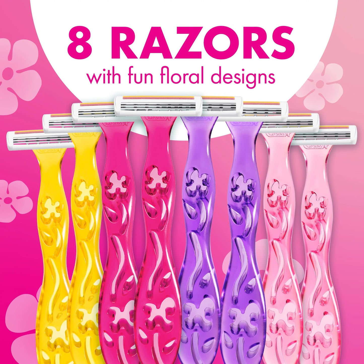 BIC Soleil 3 Simply Women's Disposable 3 Blade Razors, Soothing Moisture Strip and Comfortable Handle, 8-Pack Beauty & Personal Care Bic Razors