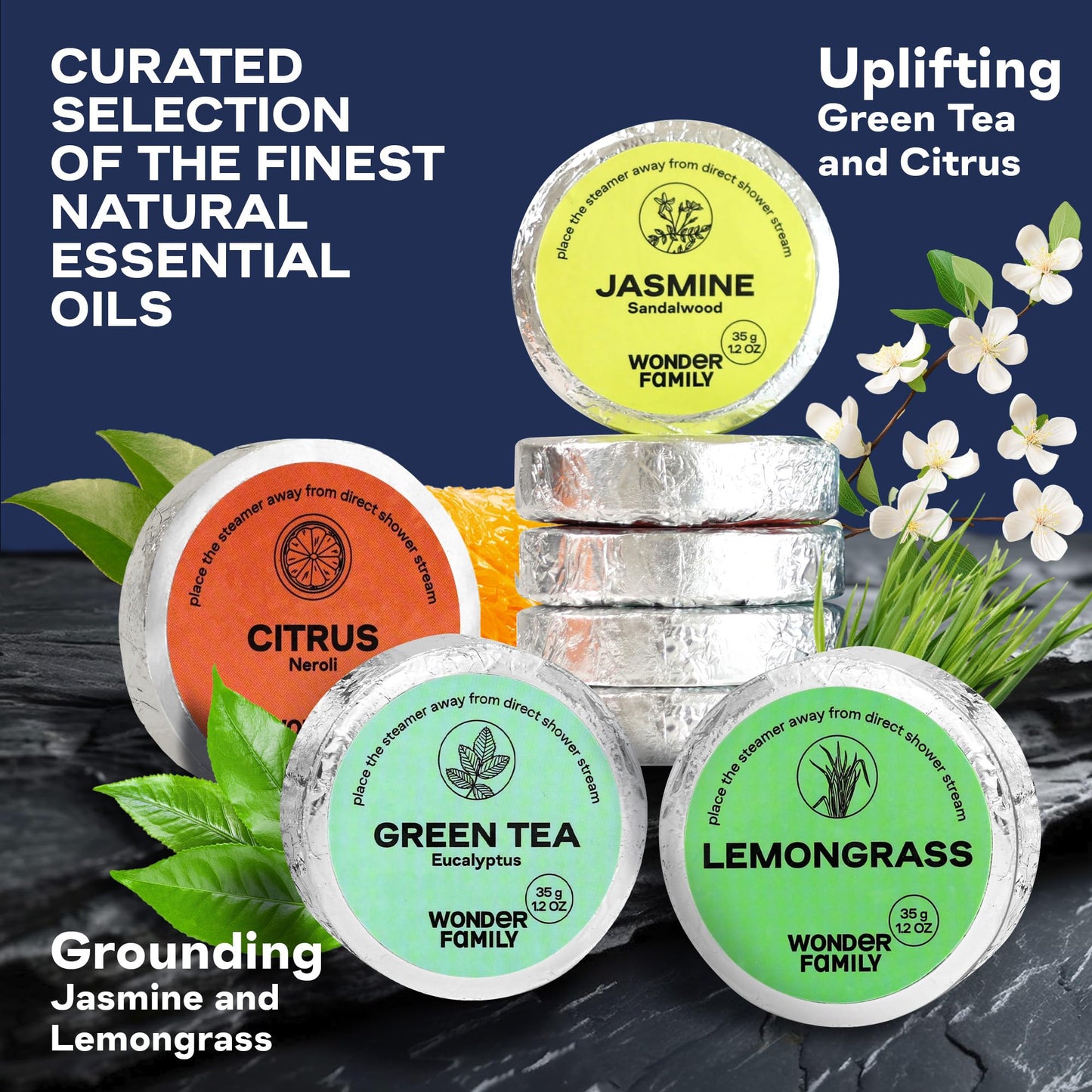 Shower Steamers Aromatherapy Gift Set for Women & Men - Vapor Shower Tablets for Sinus Relief - Menthol Eucalyptus Shower Melts - Organic Essential… Beauty & Personal Care WONDER FAMILY