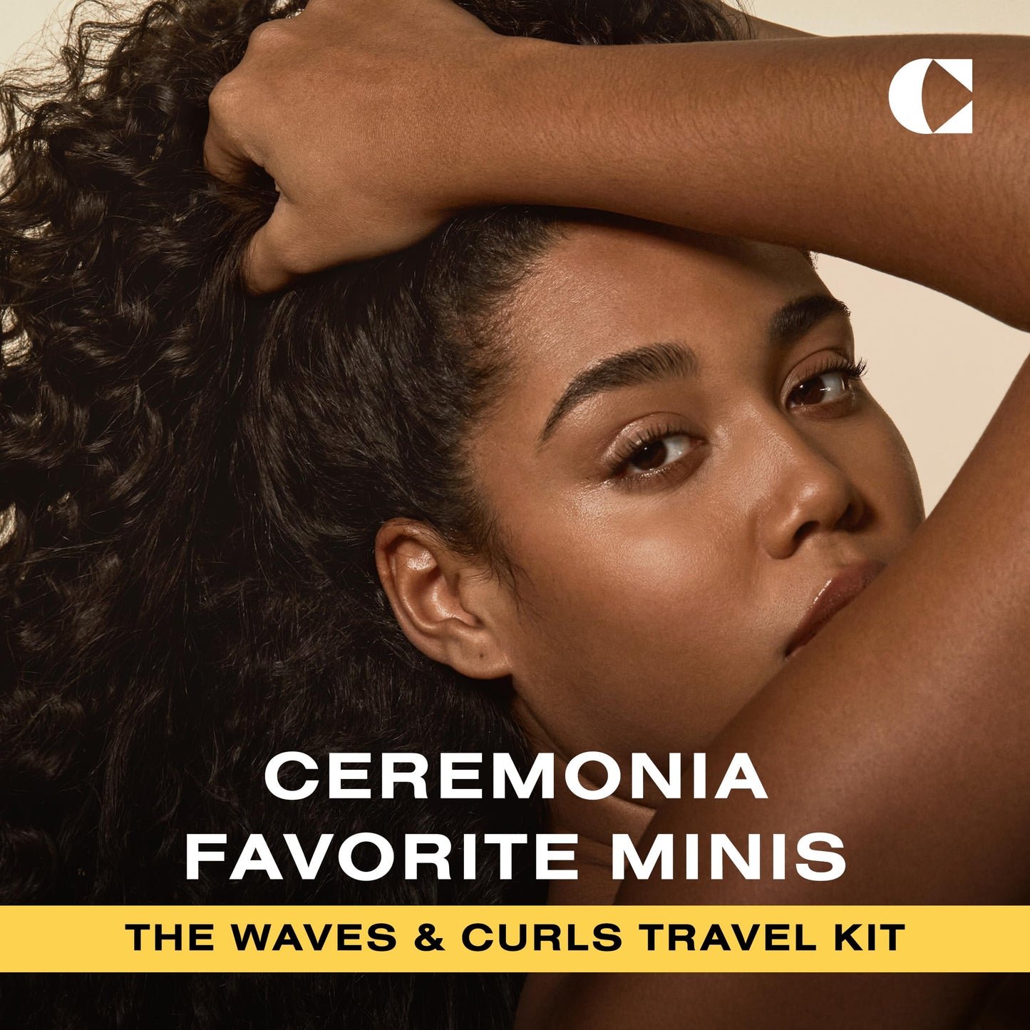 Ceremonia The Waves & Curls Travel Set | 4 Piece Mini Hair Care Set for Curly, Textured Hair | Includes Scalp Oil, Shampoo, Conditioner, Hair Serum Beauty & Personal Care Ceremonia