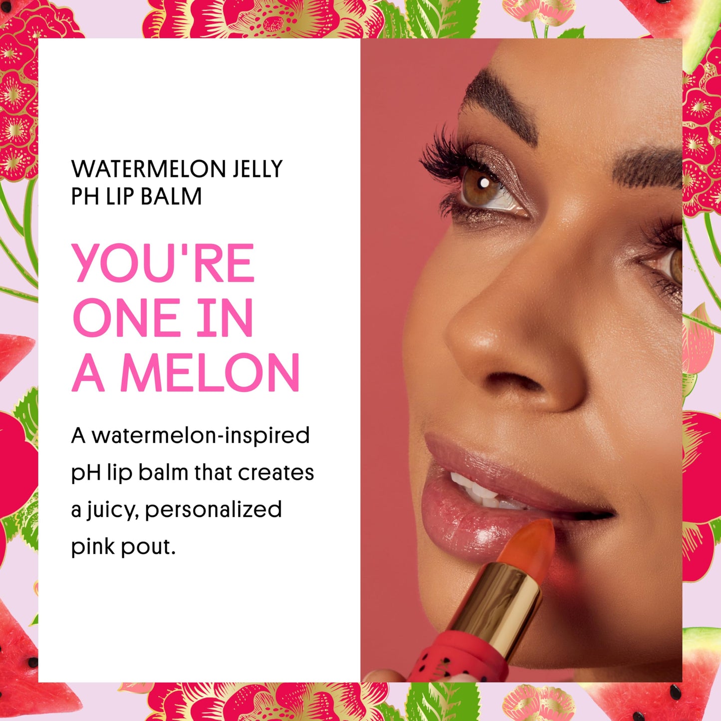 Winky Lux Watermelon Jelly pH Lip Balm - Hydrating Lip Balm, Natural Pink Tint with pH Color Changing, Moisturize & Soften Lips While Leaving Sheer Beauty and Personal Care Winky Lux