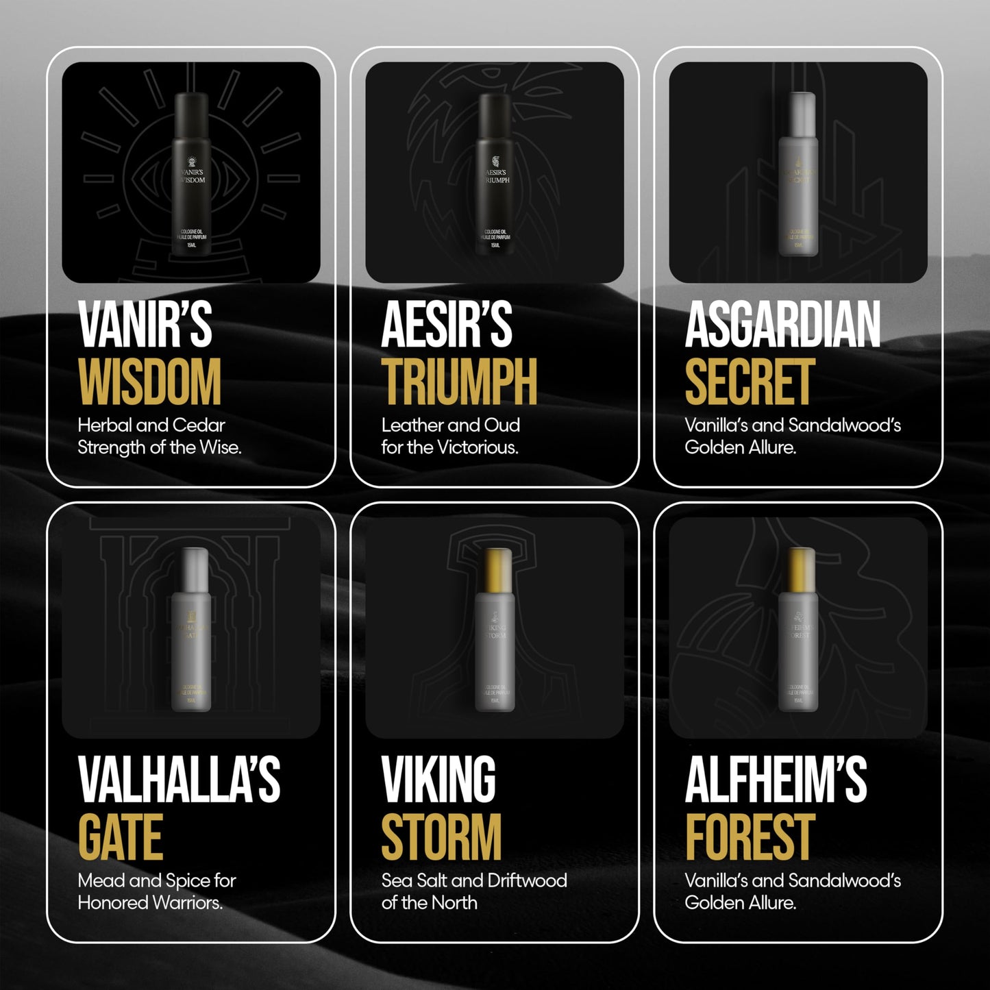 The Beard Struggle Viking Cologne Sampler Kit, Set of 6 Premium Concentrated Colognes for Men - 6x More Longer Than Traditional Mens Colognes Gift Beauty & Personal Care The Beard Struggle