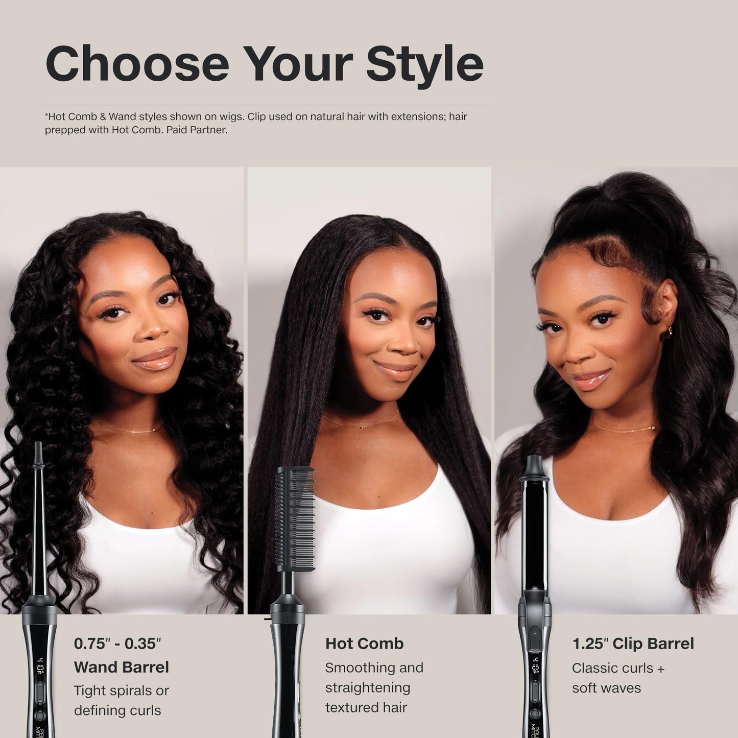 Paul Mitchell Texture 3-in-1 Interchangeable Curling Iron & Hot Comb Beauty & Personal Care Paul Mitchell