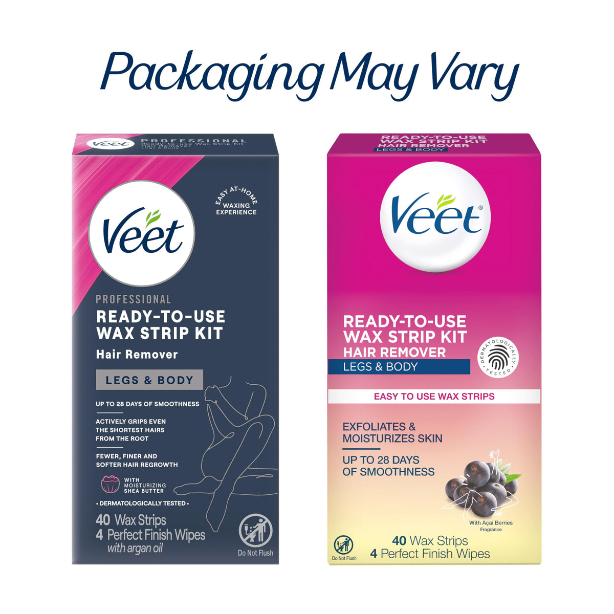 VEET Sugar Wax Strips For Women's Body Hair Removal, Bikini Hair Removal Kit, Pubic, Dermatologically Tested For Body & Intimate Areas, 40ct Wax Beauty & Personal Care Veet