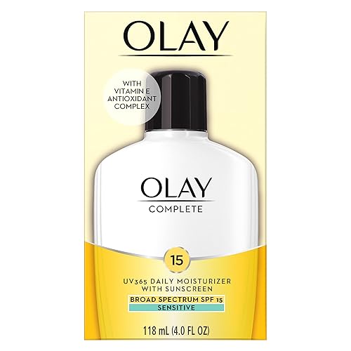 Face Moisturizer by Olay Complete All Day Moisturizer with Sunscreen, Broad Spectrum with SPF 15, Sensitive, 4 fl oz. Beauty & Personal Care Olay