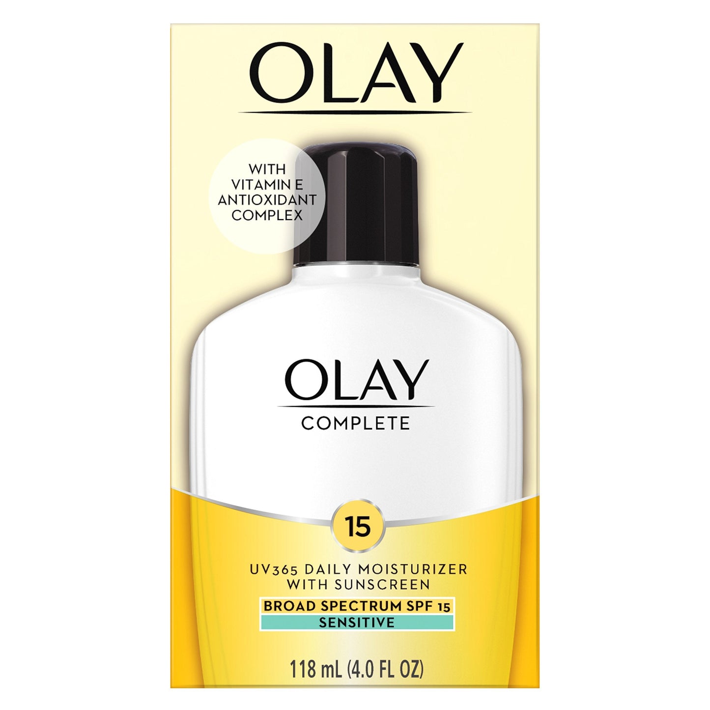 Face Moisturizer by Olay Complete All Day Moisturizer with Sunscreen, Broad Spectrum with SPF 15, Sensitive, 4 fl oz. Beauty & Personal Care Olay