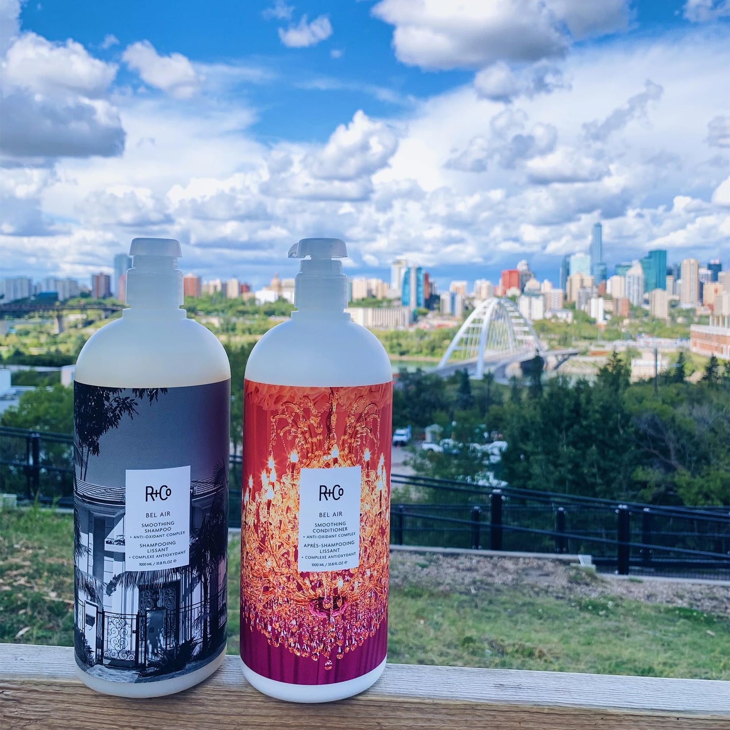 R+Co Bel Air Smoothing Shampoo and Conditioner Liter Set - Anti-Oxidant Complex for Smooth, Frizz-Free Hair for All Hair Types - UV Protection, Shine Beauty & Personal Care R+Co