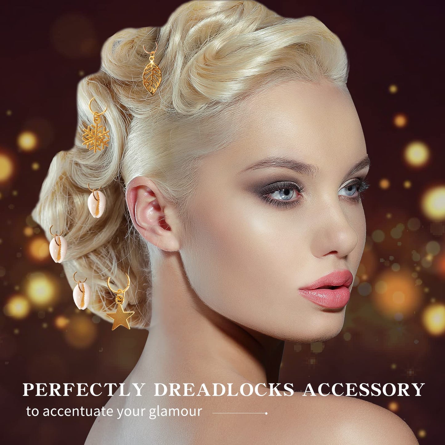 230PCS Hair Jewelry Beads?Dreadlocks Jewels for Women Braids, Gold And Silver Winding Line, Metal Hair Rings Cuffs Clips?Hair Charms Pendants Braid Beauty & Personal Care Vaikby