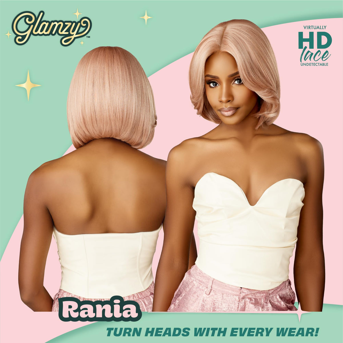 Sensationnel Glamzy Lace Part Wig-Rania, 2 DARKBROWN