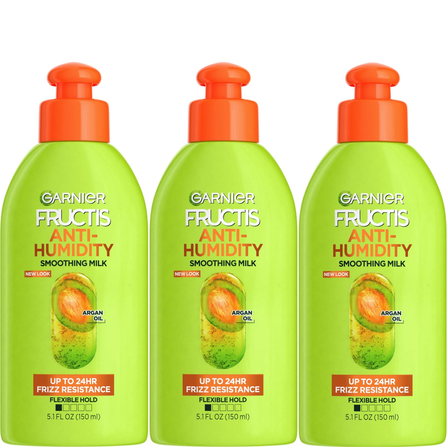Garnier Fructis Style Anti-Humidity Smoothing Milk for Frizz Resistance, 5.1 Fl Oz, 3 Count, (Packaging May Vary) Beauty & Personal Care Garnier
