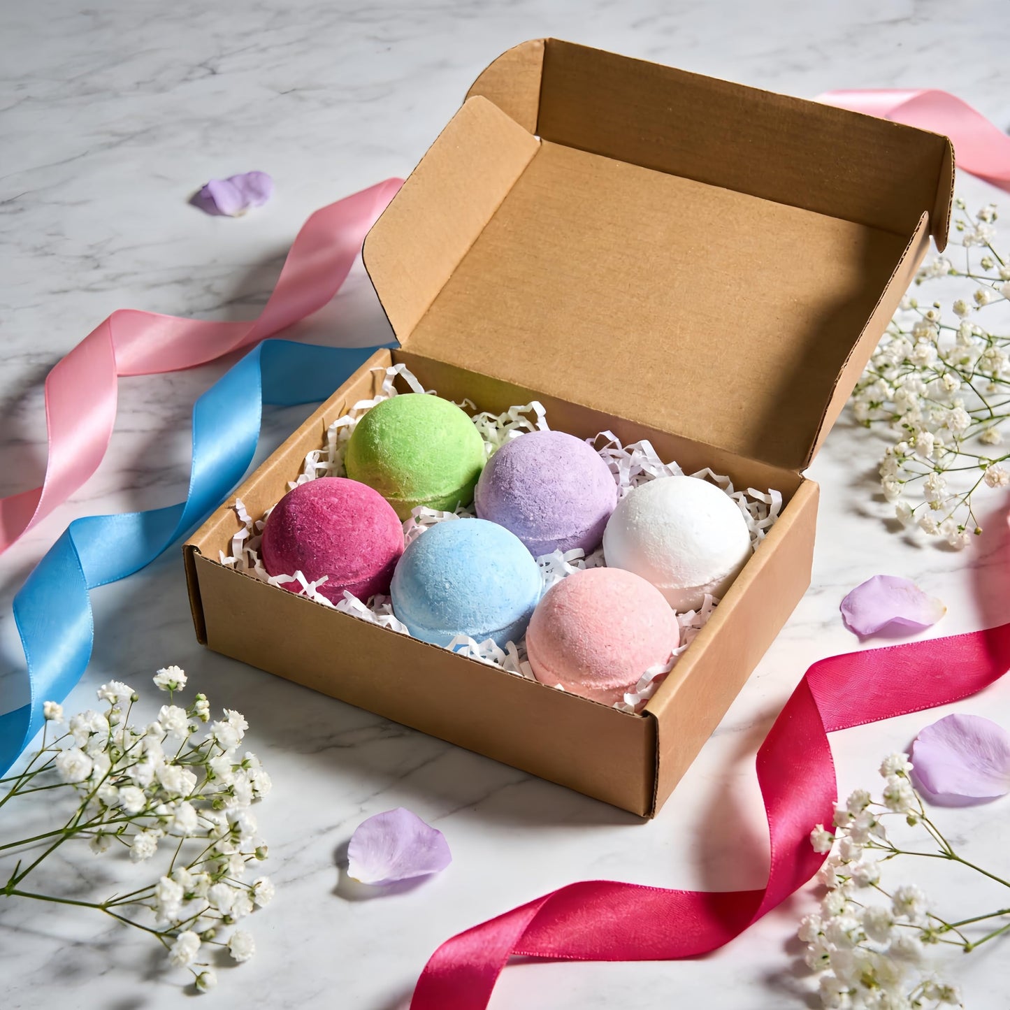 Bath Bomb for Women, Bubble Bathbombs with Essential Oils for Relaxing Bath & SPA Experience, Holiday for Her/Him, Wife, Girlfriends, Mother (Solid Beauty and Personal Care MIJOYDUO